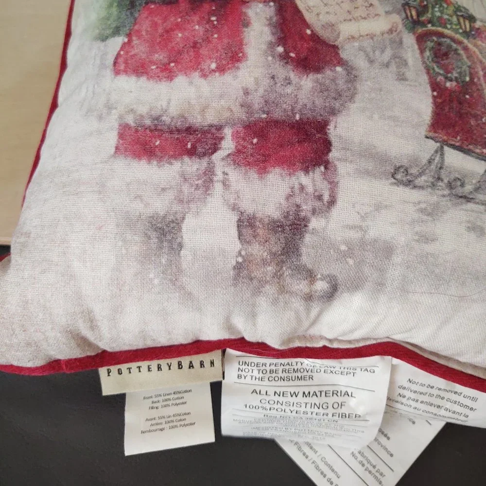 Pottery Barn Santa Pillow